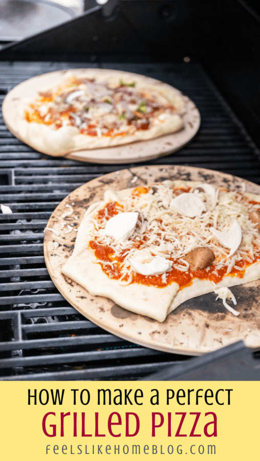 a close up of pizza dough on the grill