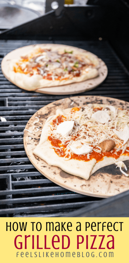 a close up of how to grill pizza dough