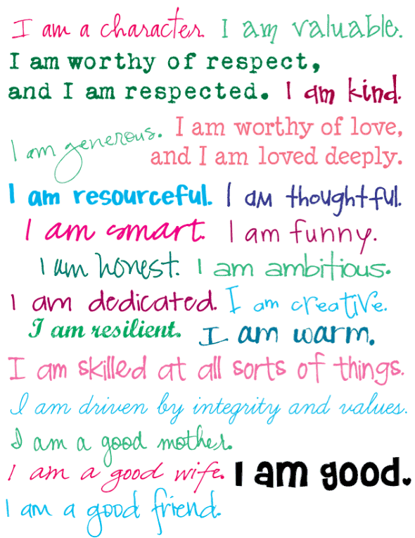 don t be so hard on yourself free printable affirmations for women