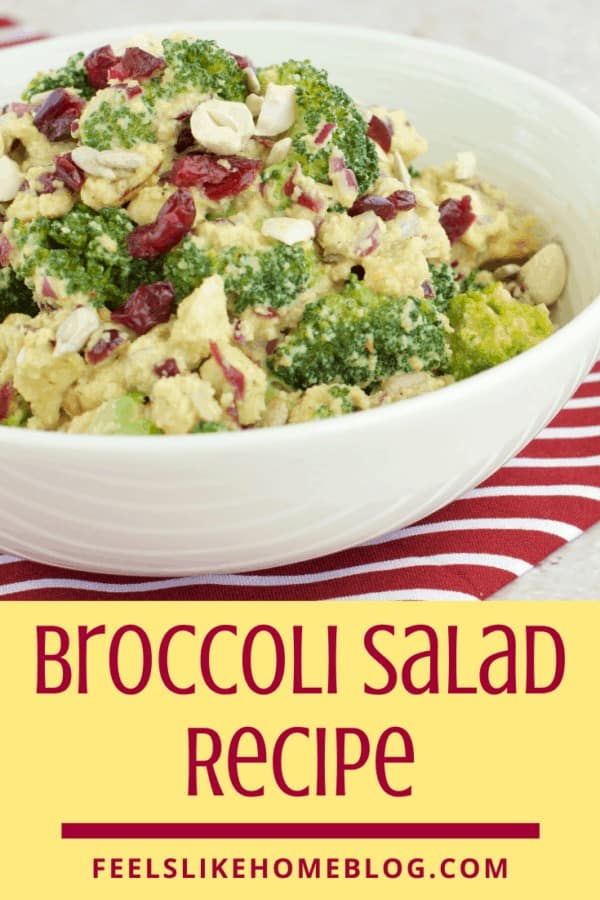 A bowl of salad, with Broccoli and Bacon