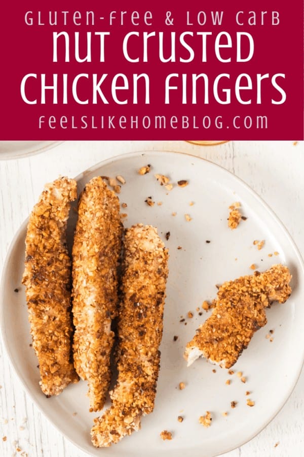 A plate of gluten free chicken fingers