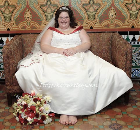 Tara Ziegmont in her wedding dress