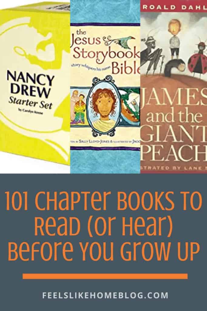 best chapter books for elementary kids or read alouds - This amazing list includes selections for kindergarten, first grade, second grade, third grade, fourth grade, fifth grade, sixth grade and up. Every parent, mom, dad, and teacher will find good and appropriate books here, all curated by a former teacher and homeschool mom who included a summary of each book alongside its name!