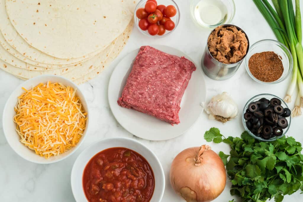 Mexican pizza ingredients