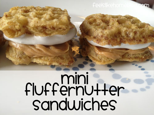 mini fluffernutter sandwiches