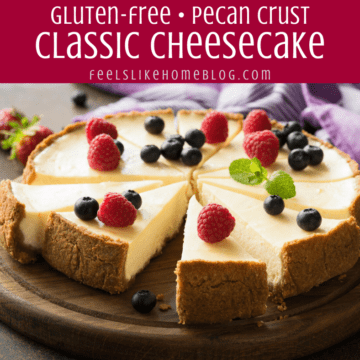 A close up of a slice of cheesecake