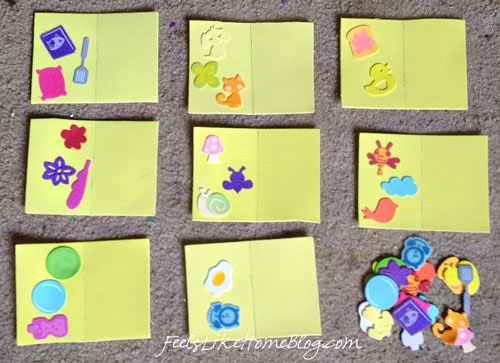 Sticker Matching Activity Cards