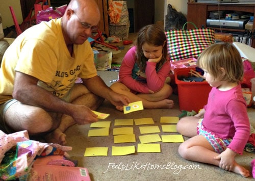 Homemade memory game