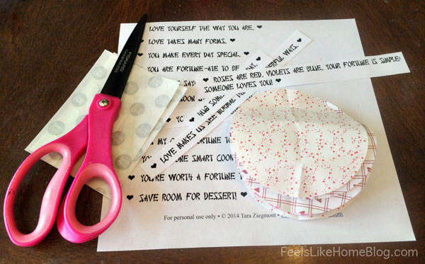 Fortune Cookie Valentines Materials