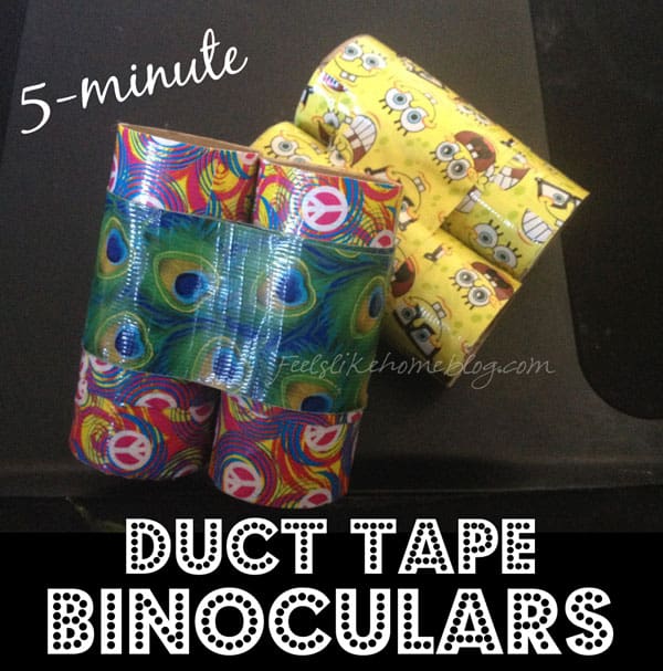 Easy Duct Tape Binoculars Made from Toilet Paper Tubes 