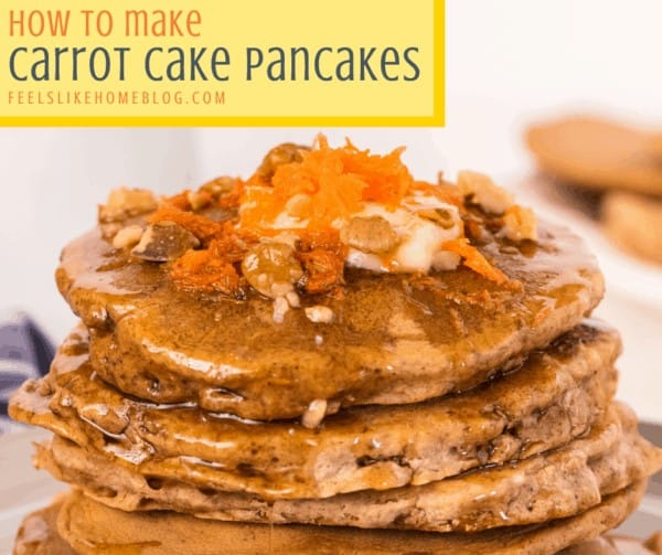 A stack of carrot cake pancakes