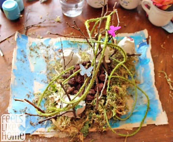 a volcanic island craft made by kids