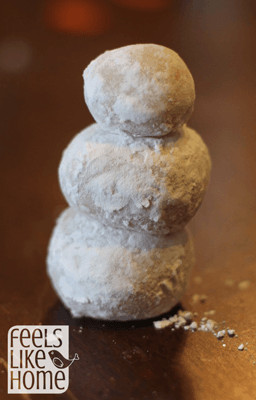 A close up of the snowman before decorating with Marzipan