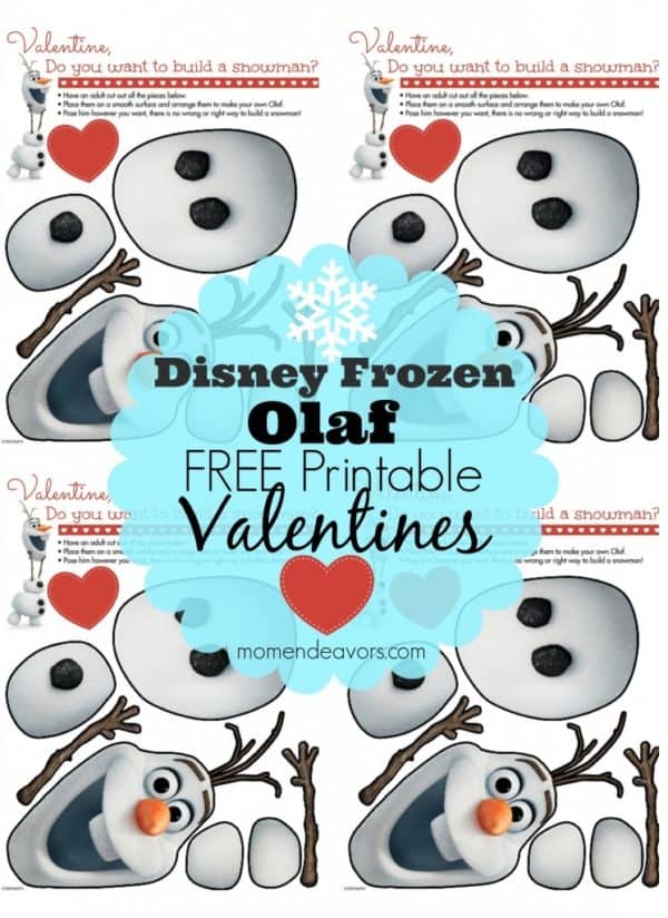 Disney Frozen Olaf Free Printable Valentines