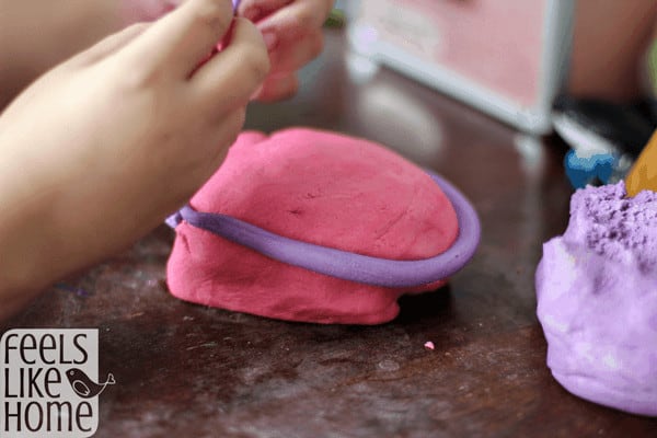 how to make coloured salt dough - cupcake