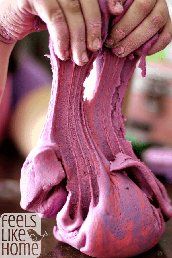 Colored salt dough - stretchy ooze