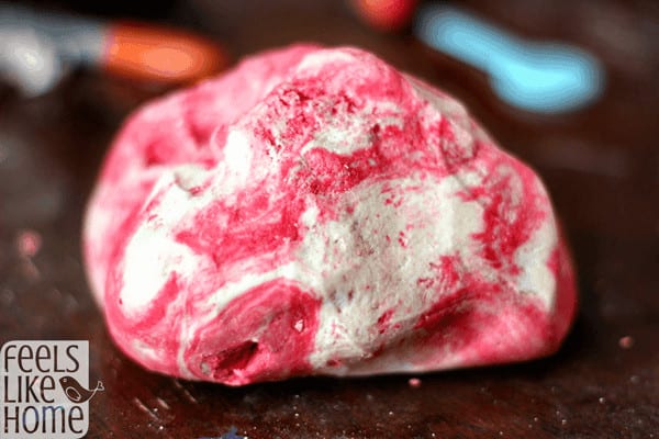 Colored salt dough - marbled dough