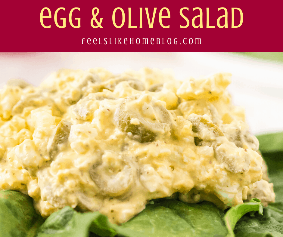 egg and olive salad on a bed of bibb lettuce