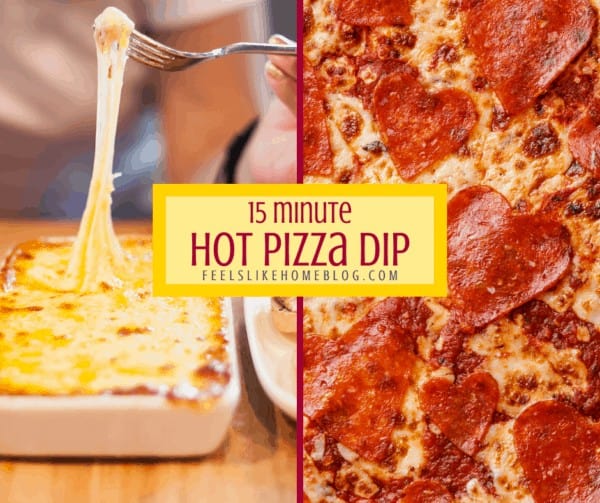 A close up of a hot pizza dip