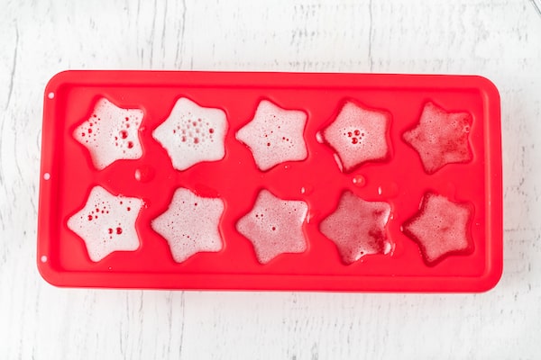 healthy homemade fruit snacks in the mold to harden