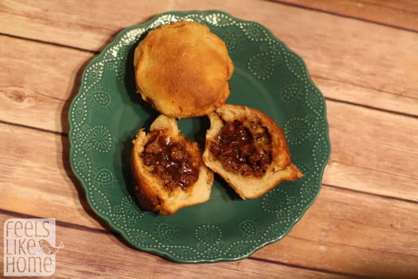 BBQ beef stuffed biscuits recipe
