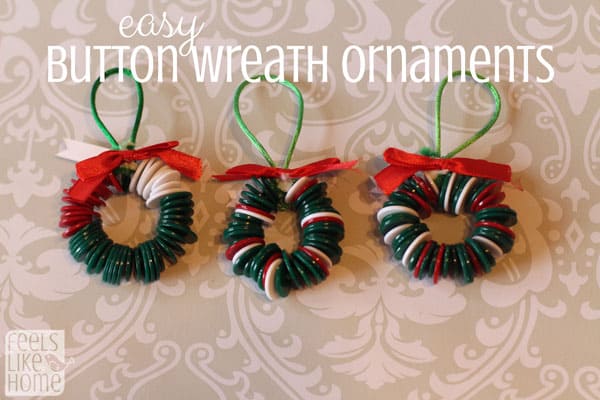 Button Wreath Ornament 