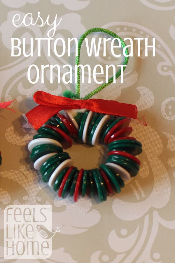 Button Wreath Ornament 