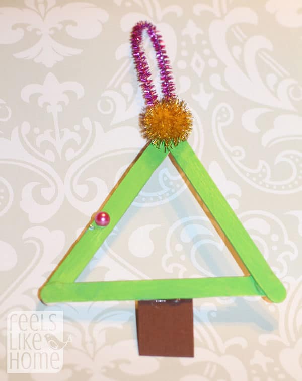 Popsicle Stick Christmas Tree Triangles - Feels Like Home™