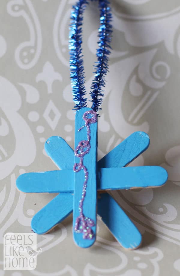 Easy Popsicle Stick Snowflake Craft for Kids - Taming Little Monsters