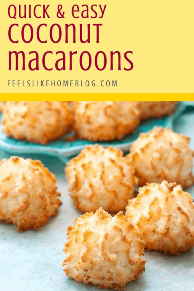 A close up of food, with Coconut macaroons