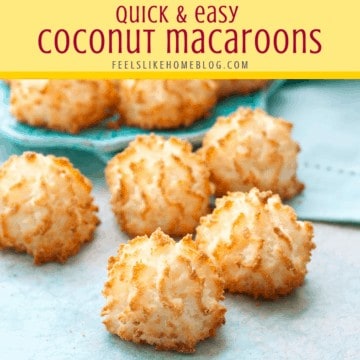 A close up of food, with Coconut and Macaroon
