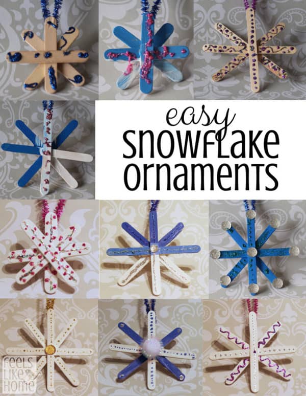 Easy Popsicle Stick Snowflake Craft for Kids - Taming Little Monsters