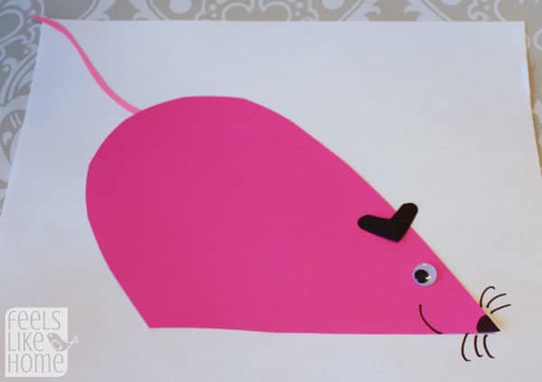 Valentine's Day heart-shaped animal crafts for kids mouse