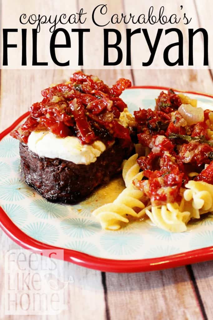 Filet Bryan on a plate with pasta