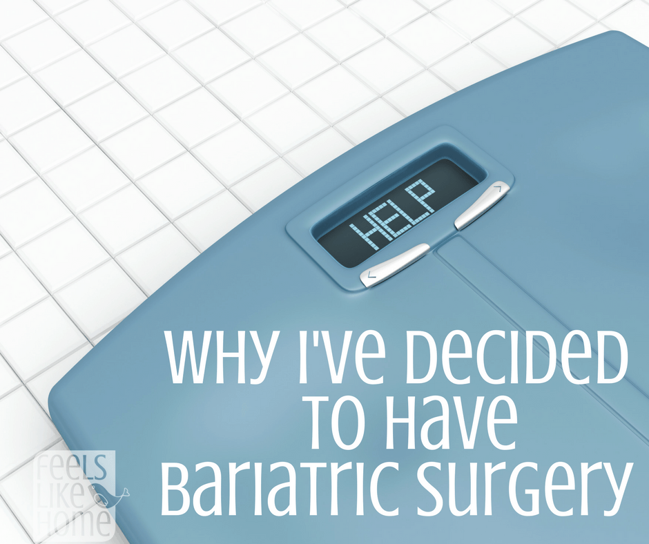 a scale with the title "Why I've decided to have bariatric surgery"