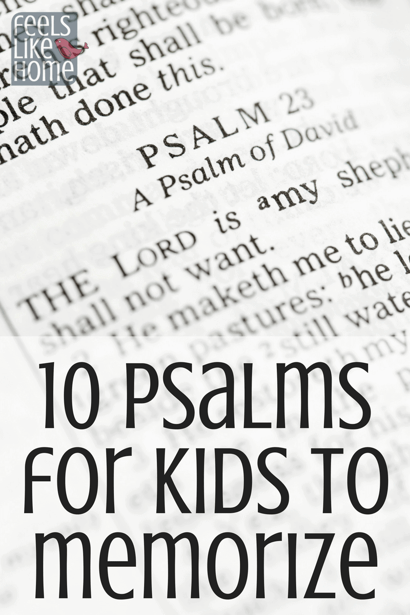 10 Psalms for Children to Memorize