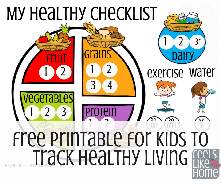 Healthy Eating Chart For Preschoolers