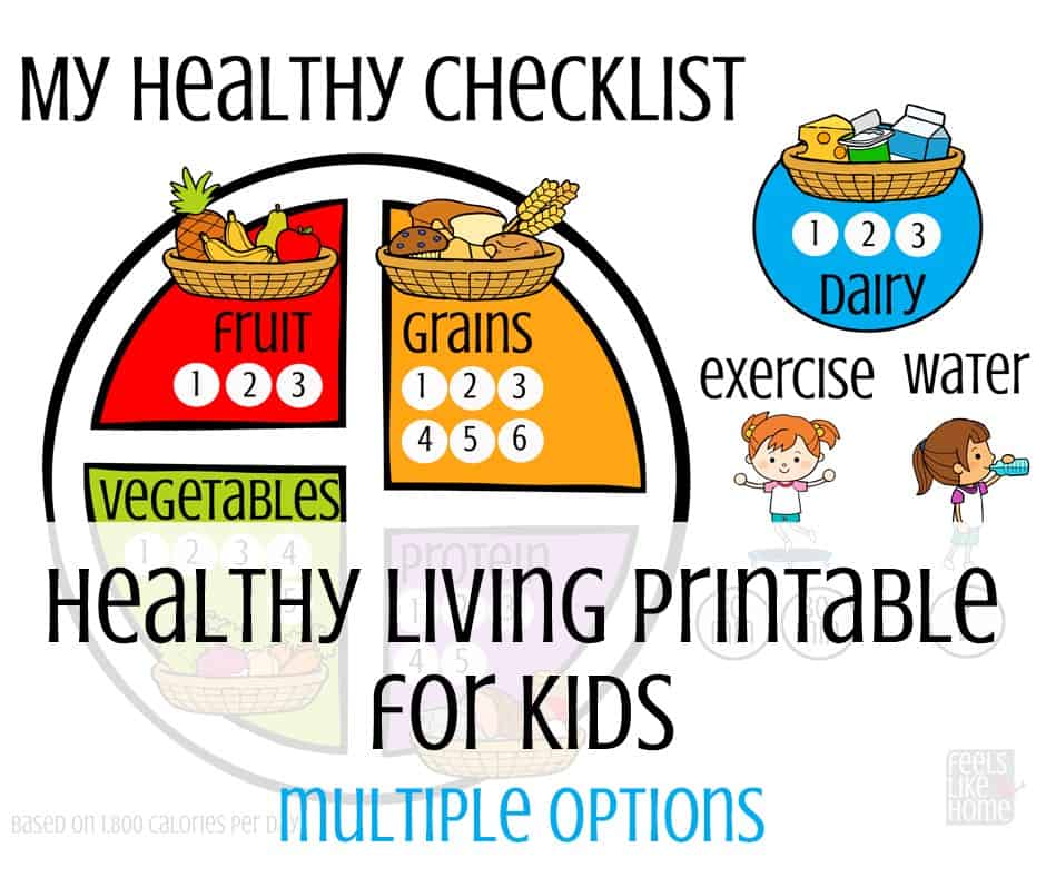 printable for kids to track healthy eating feels like home