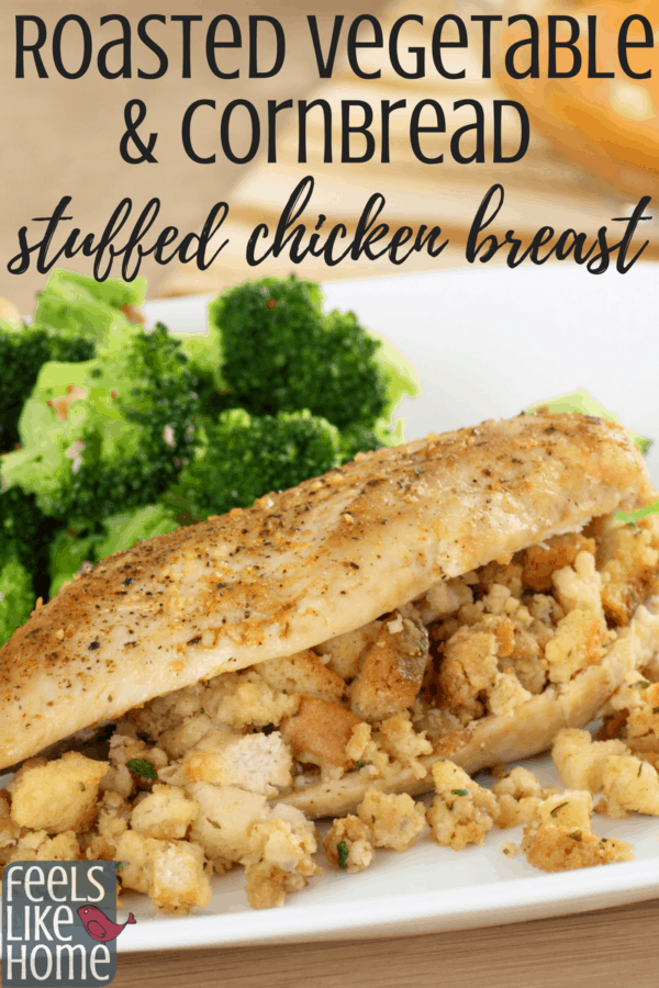 A plate of food with stuffed chicken breasts and broccoli 