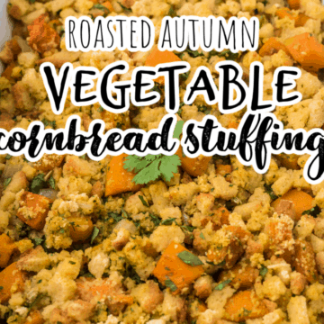 a close up of cornbread dressing