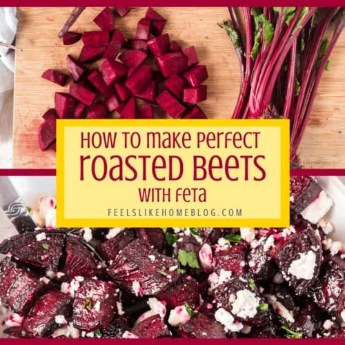Oven Roasted Red Beets with Low Carb Balsamic Glaze and Feta Cheese