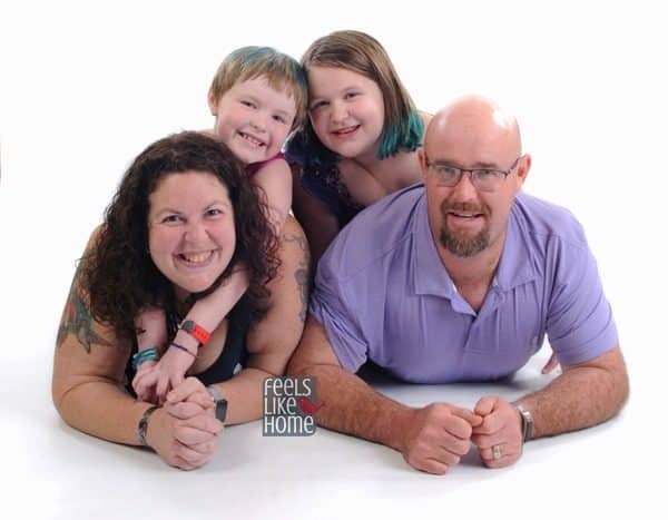 Tara Ziegmont and her family posing for the camera