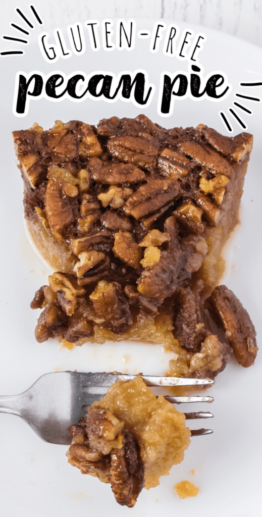 a close up of a slice of pecan pie with no crust