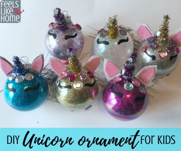 Unicorn Ornament - DIY Christmas Tree Ornament Craft for Kids - Feels Like  Home™