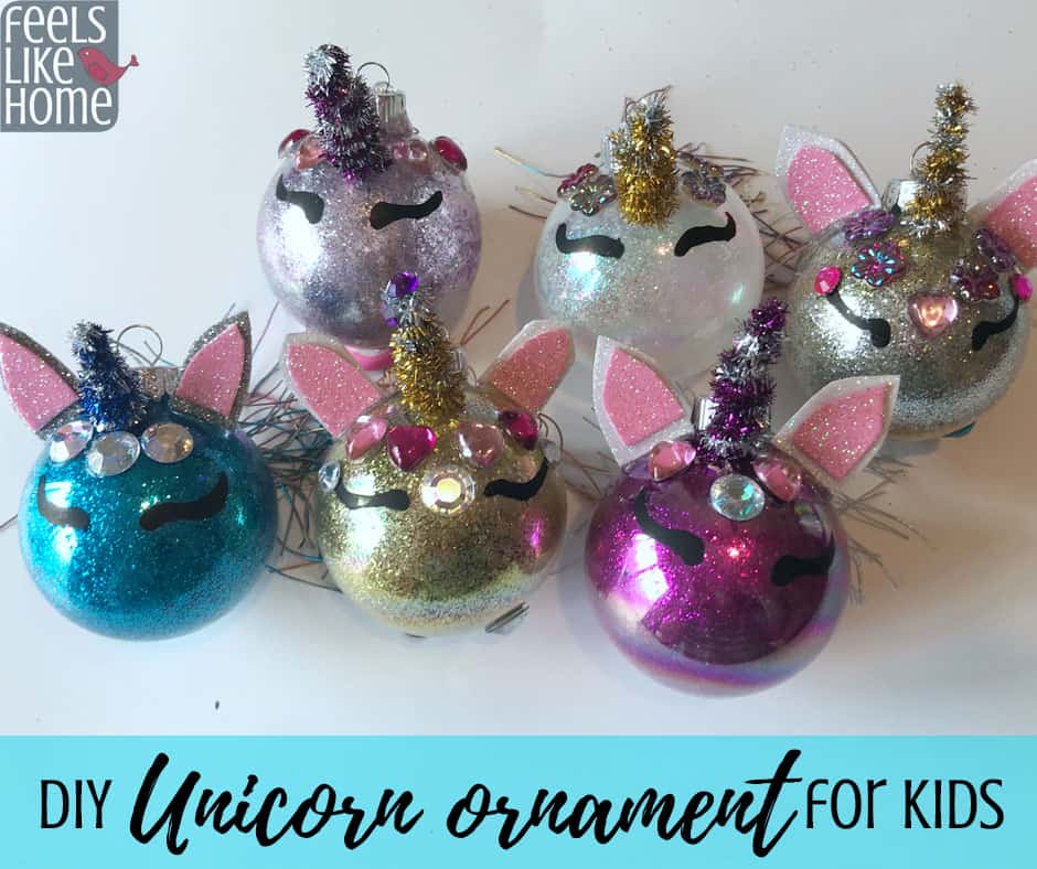 Unicorn Ornament - DIY Christmas Tree Ornament Craft for Kids ...