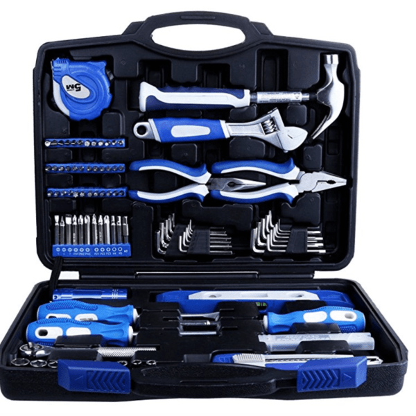 a black tool kit