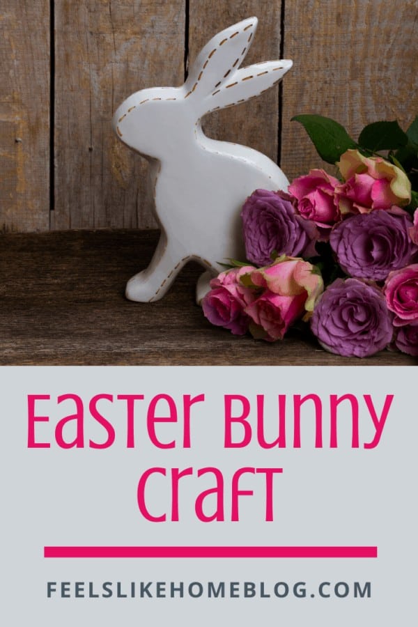 An Easter bunny made out of wood