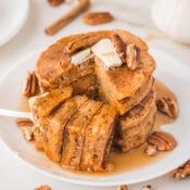 Sweet potato pancakes for breakfast