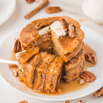 Sweet potato pancakes for breakfast