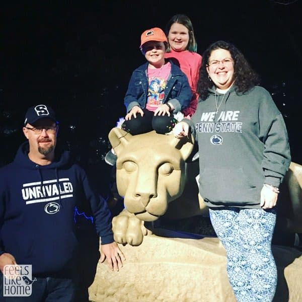 Tara Ziegmont and her family posing for the camera